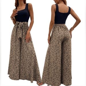 Women’s Leopard Wide Leg Long Pant